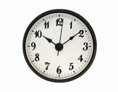 White Arabic Clock Insert Black Bezel 2-7/8inch